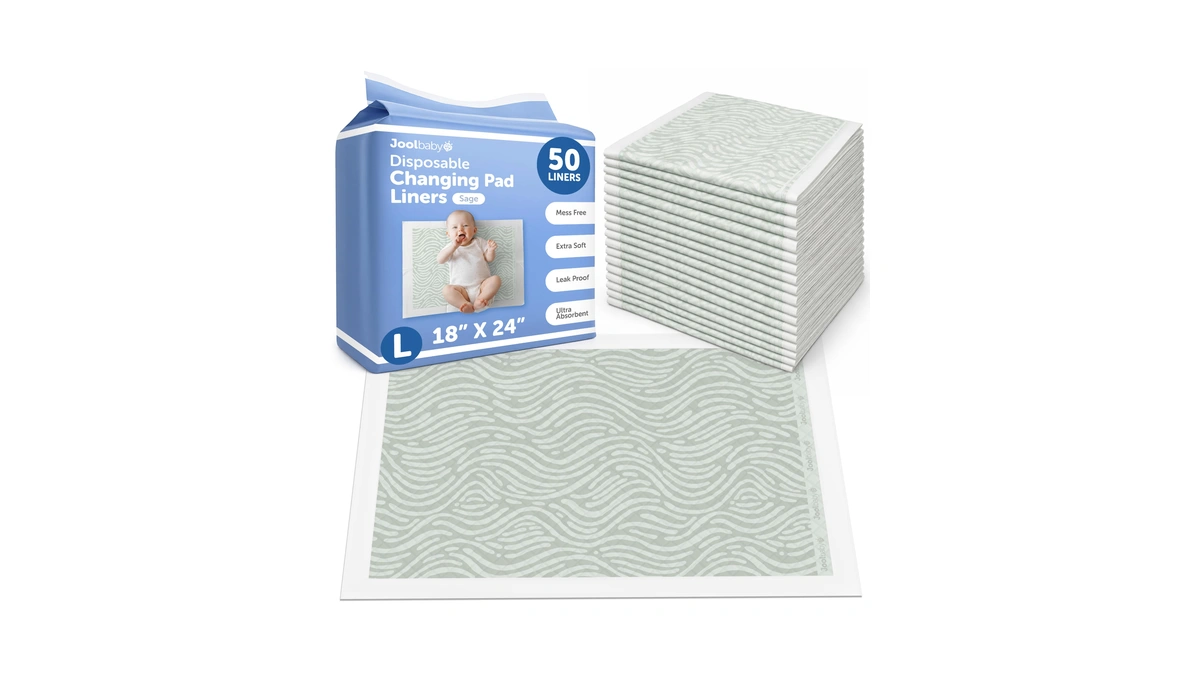 Jool Baby Disposable Changing Pad Liners, Ultra-absorbent - 50 Count