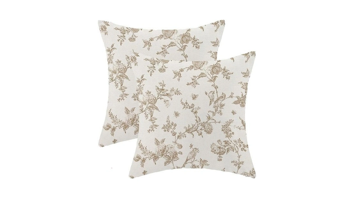 Sorktse Brown Pillow Covers 18x18 Set Of 2 Beige Brown