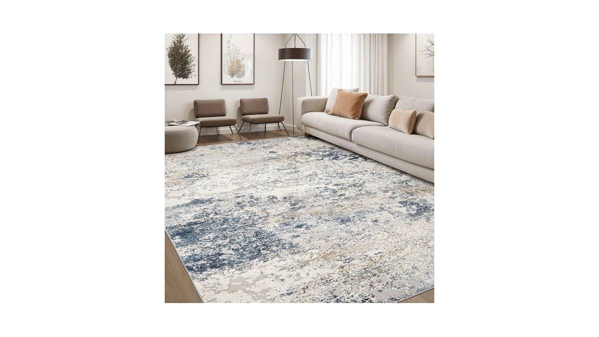 Dmoyest Area Rug Living Room Rugs 8x10 Washable Abstract Beige