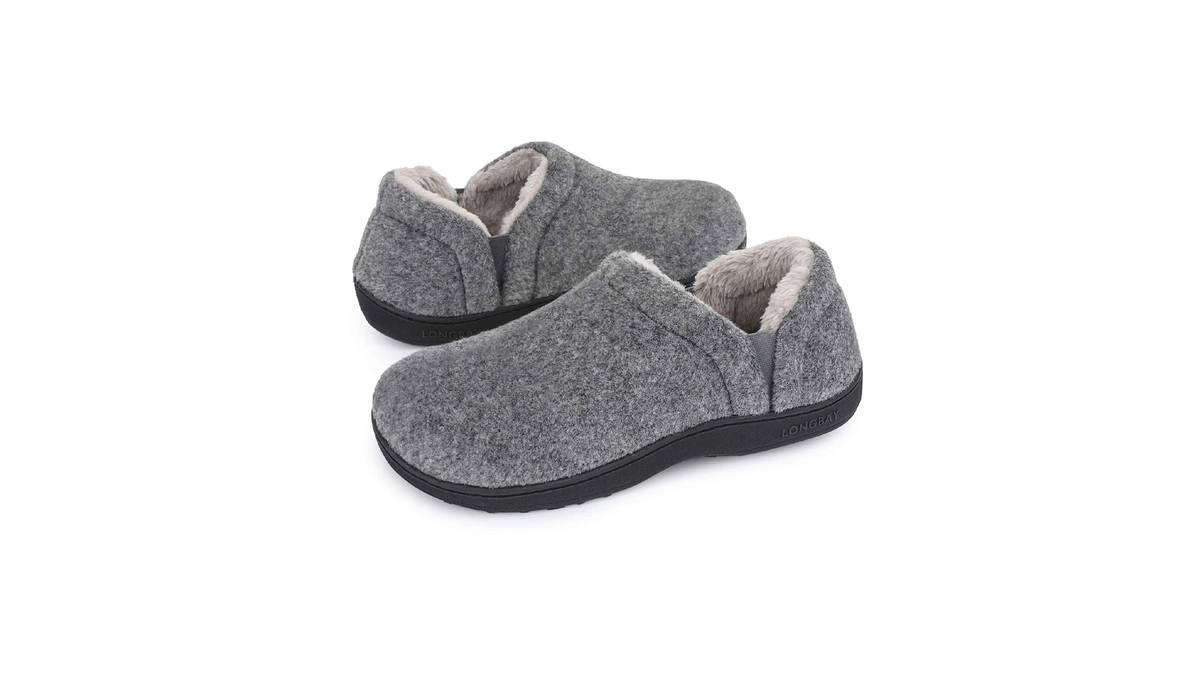 Amazon : Longbay Men's Slippers Bedroom Memory Fo