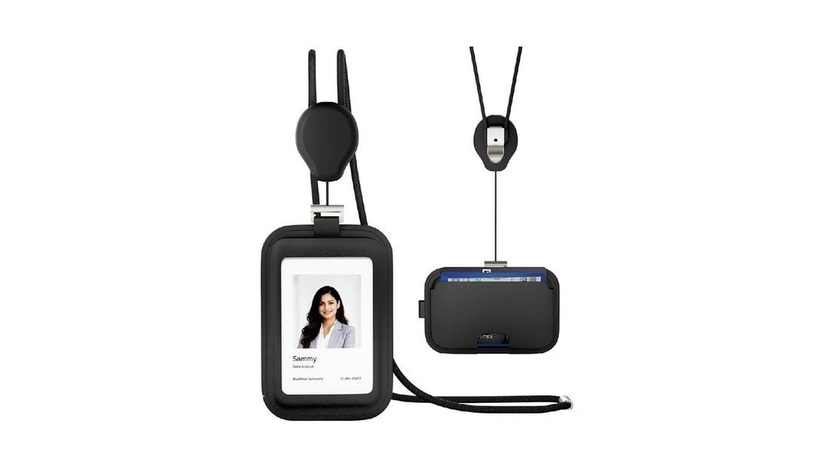 Walletrix Premium Leather Id Badge Holder With Lanyard – Heavy