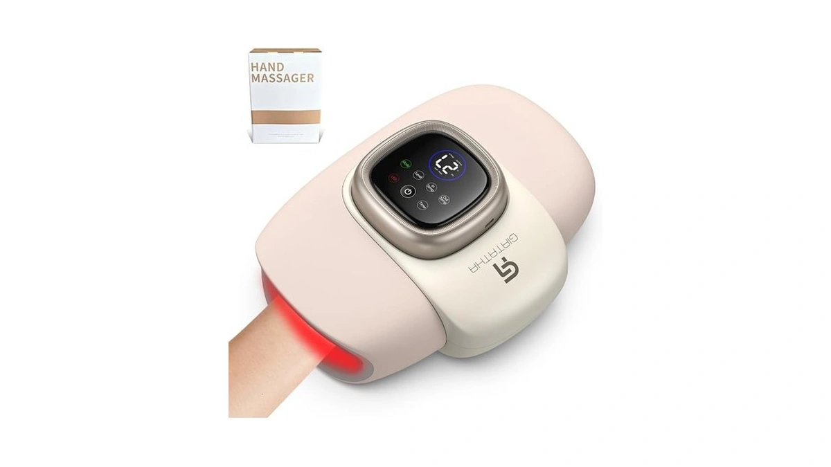 Cordless Hand Massager With Heat And Compression For Hand And