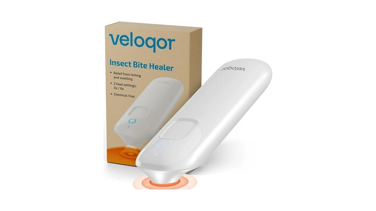Veloqor Bug & Mosquito Bite Relief Device, Dual-mode Heat &