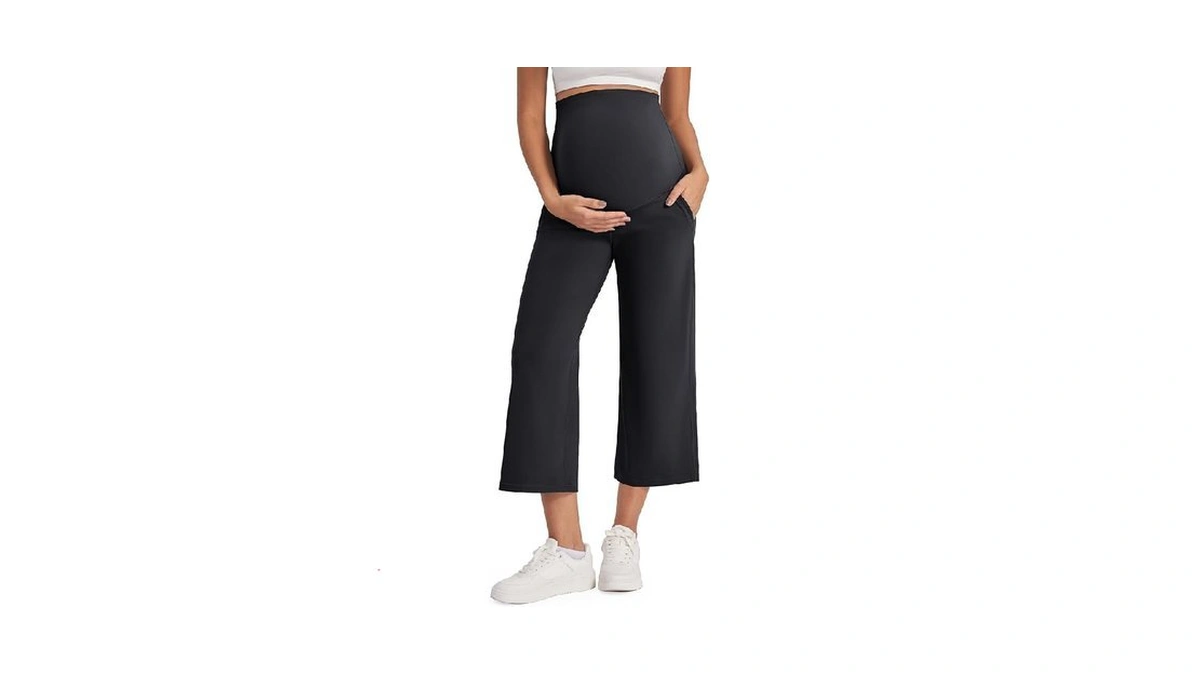 G4free Maternity Yoga Pants With Pockets Over The Belly Stretchy