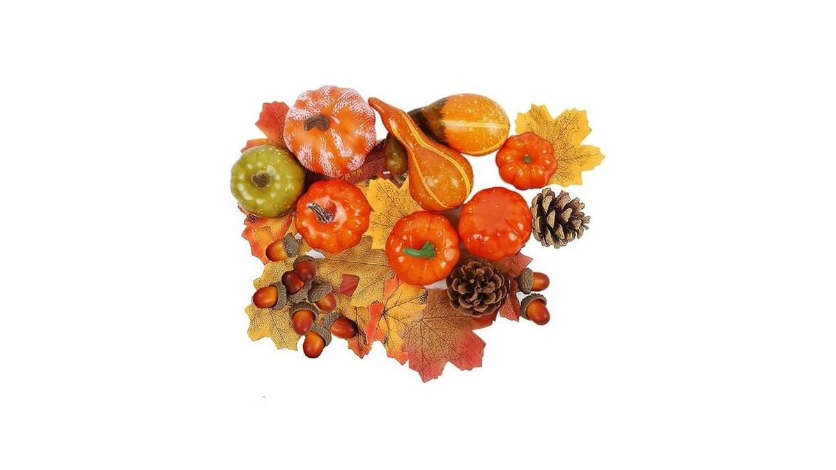 Winemana Fall Decorations For Home Mini Pumpkins Gourds & Leaves