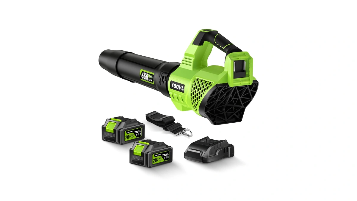 Leaf Blower Cordless, 650cfm Electric Leaf Blowers With 2 X