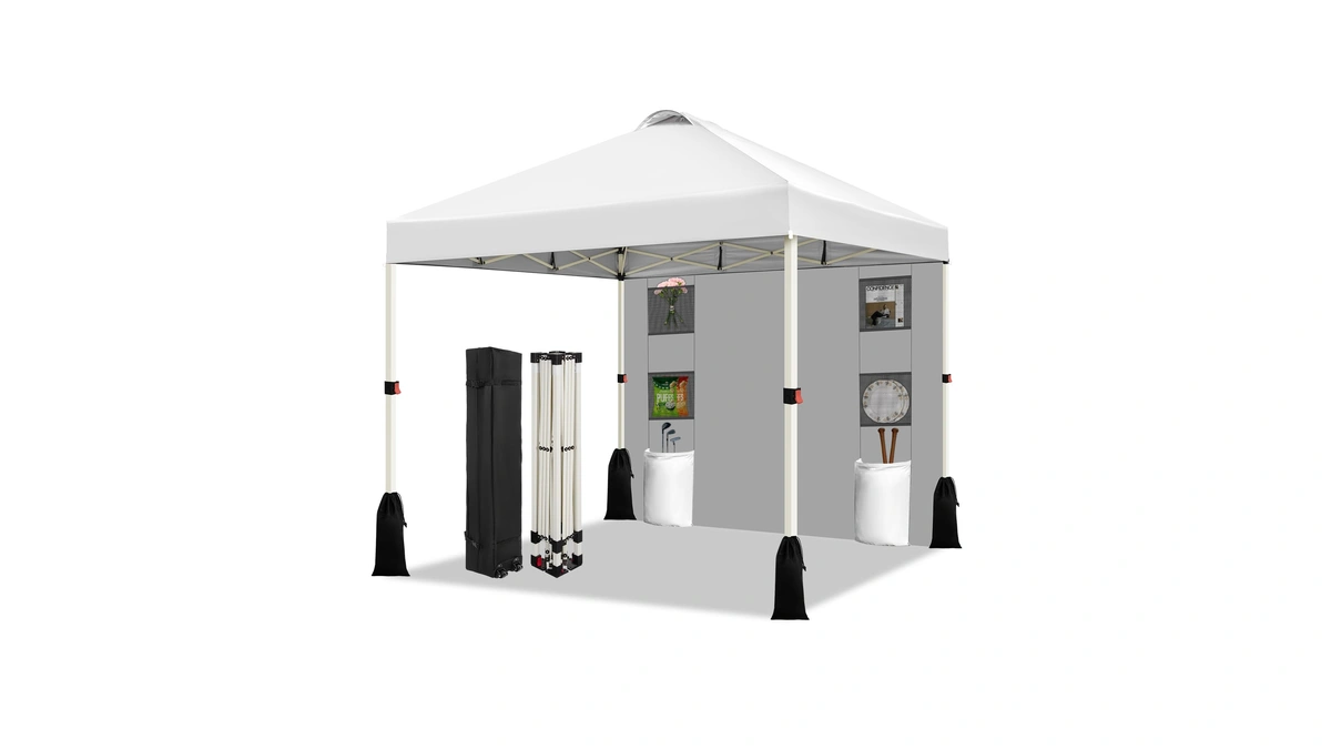 Weize 10x10 Pop Up Canopy Tent, 1-button Push Setup Canopy