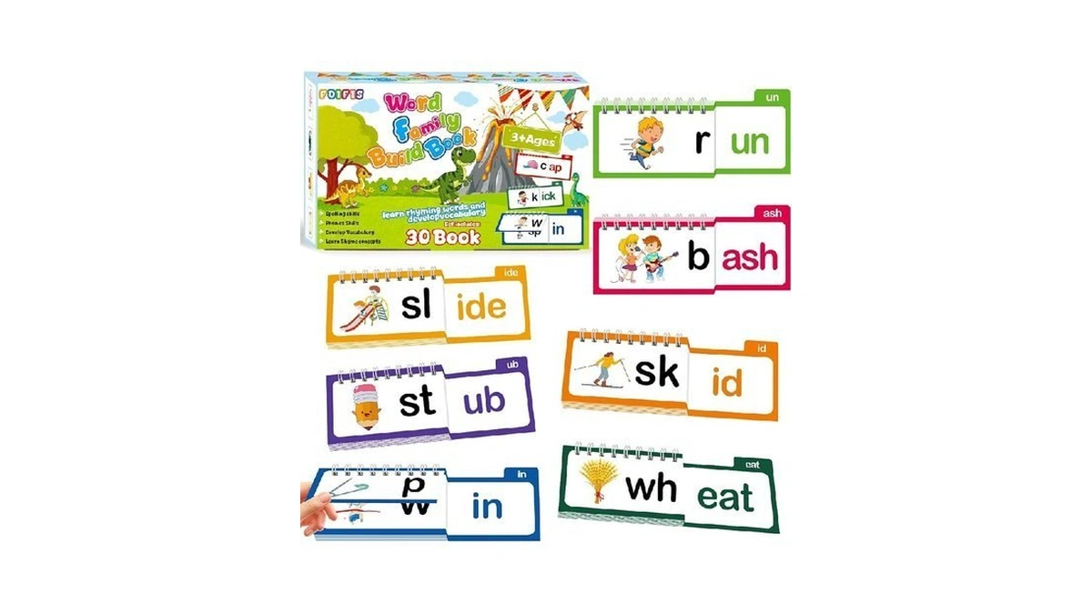 Word Family Build Book, 30 Read And Rhyme Flip Activity