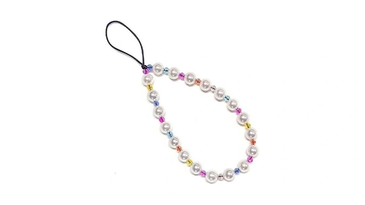 Wcch Y2k Cute Short Beaded Phone Charm Lanyard For Bags