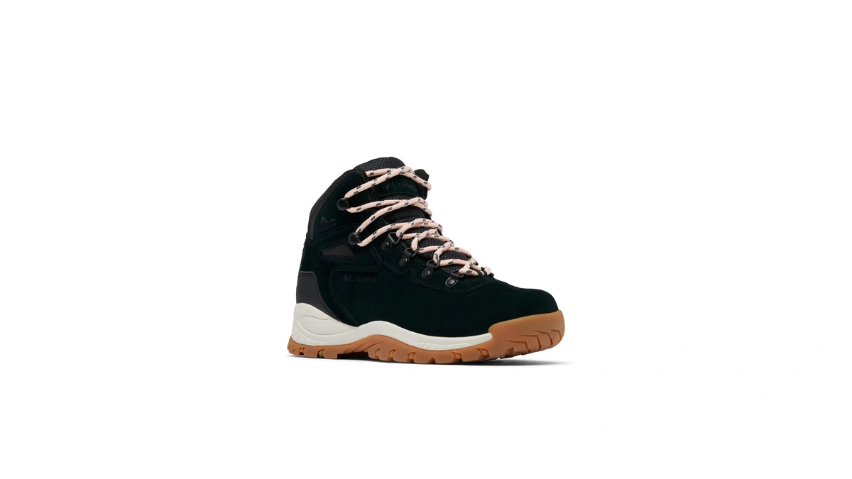 Columbia Womens Newton Ridge Plus Waterproof Amped, Black/blush Rose, 5