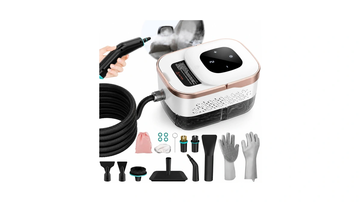 Steam Cleaner, 6 Steam Levels, 42oz Tank & 11 Pieces