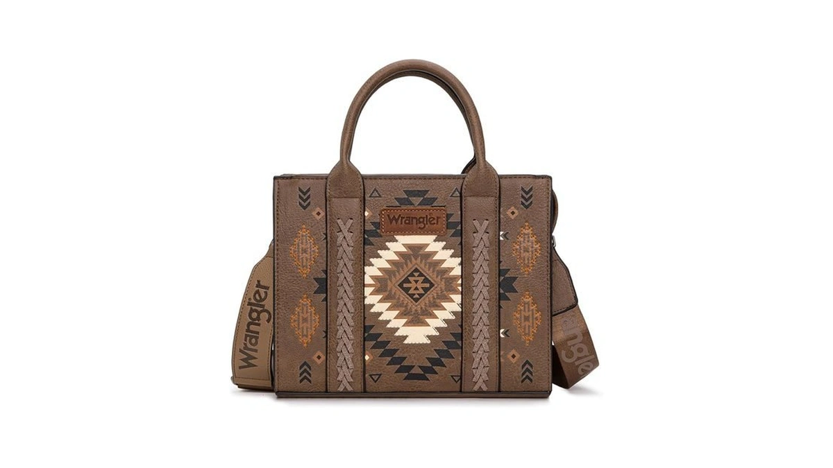 Wrangler Aztec Tote Bag For Women Western Boho Top Handle