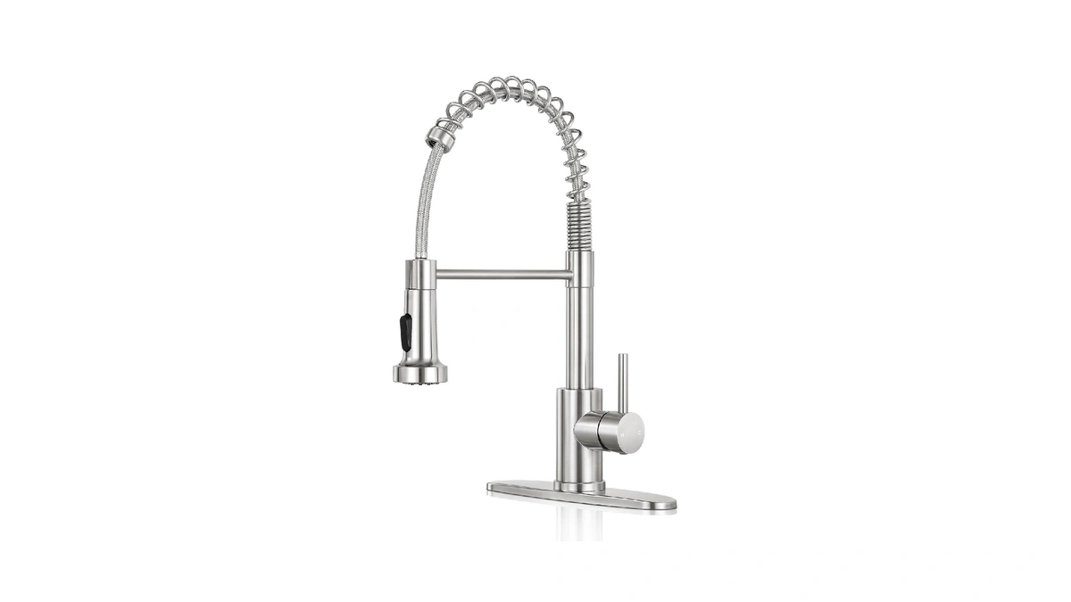Khqf Kitchen Faucet With Pull Down Sprayer, Brushed Nickel