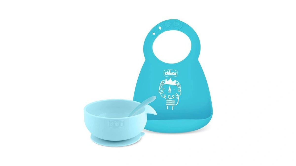 Chicco Easy Start Silicone Feeding Set | Dishes For Baby-led