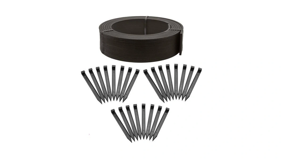 Easyflex 4-inch Composite Landscape Edging Kit, 40-foot, Black