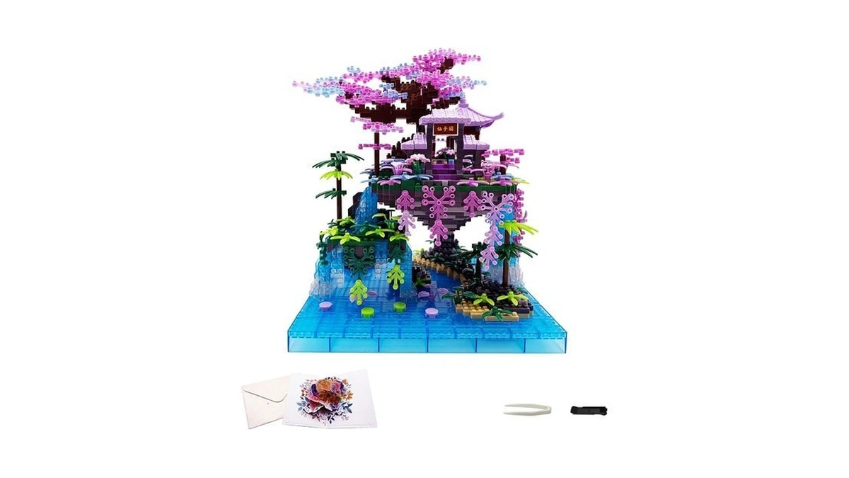 Ruuqruu 2588 Pcs Cherry Blossom Bonsai Tree Building Block Sets