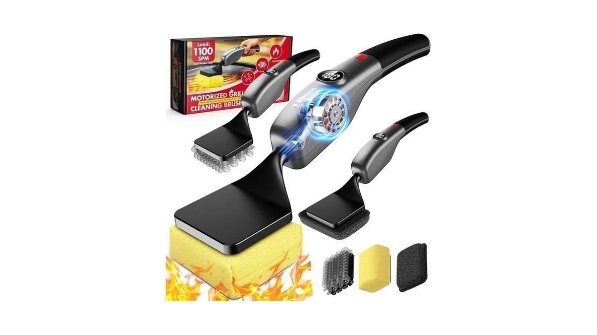 Reciprocating Electric Grill Brush, Fire-resistant Bbq Grill Brush, Bristle-free Grill