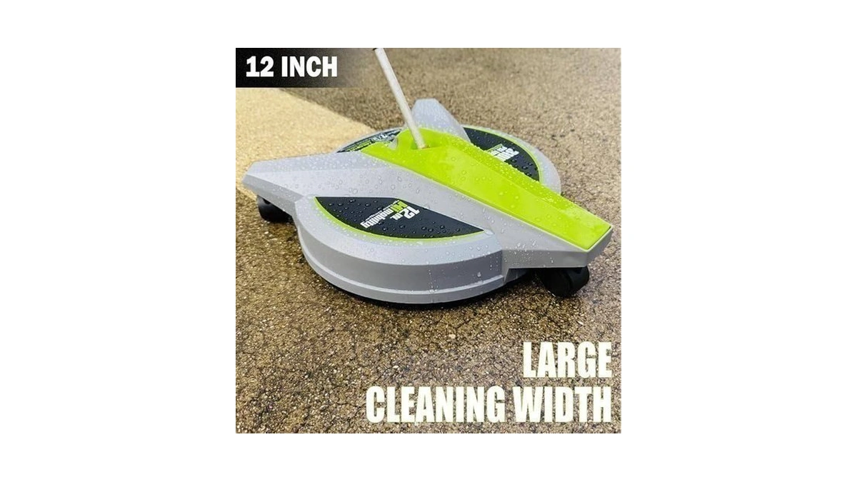 Hiclean 12" Electric Pressure Washer Surface Cleaner With Wheels, Grey