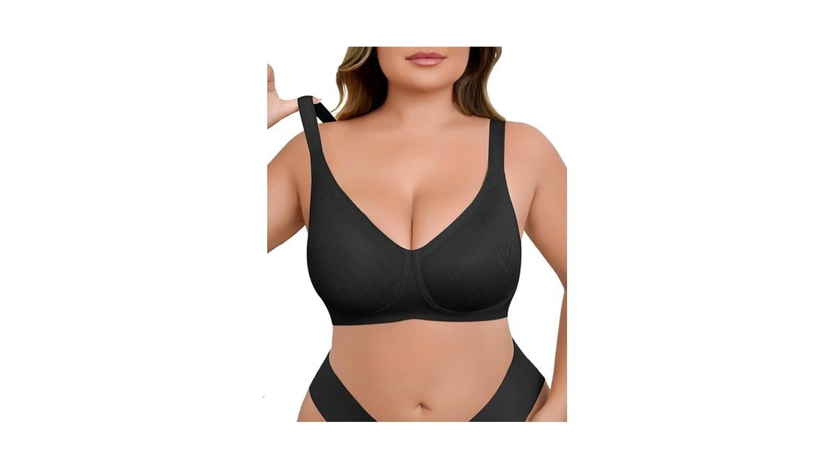 Liijoo Women Seamless Wireless Bra – Comfortable Soft Supportive Push