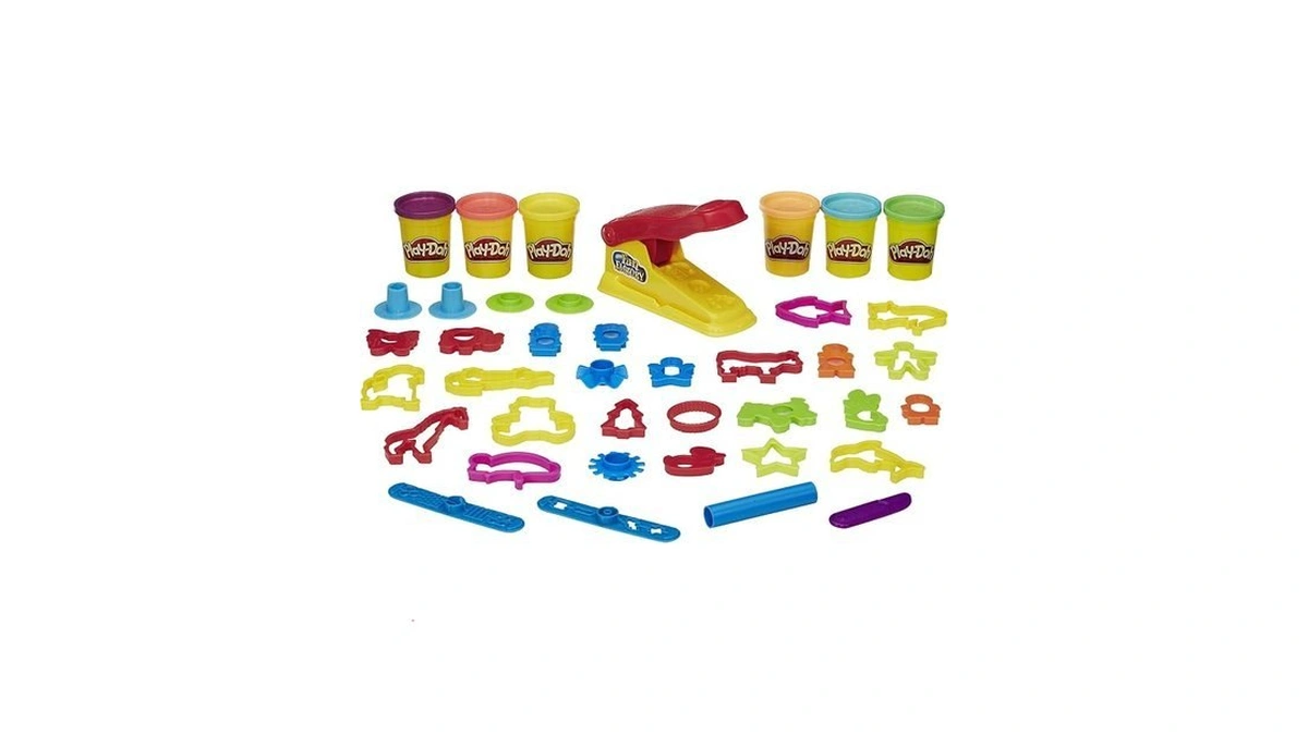Play-doh Fun Factory Deluxe Set, 31 Tools & 6 Cans,