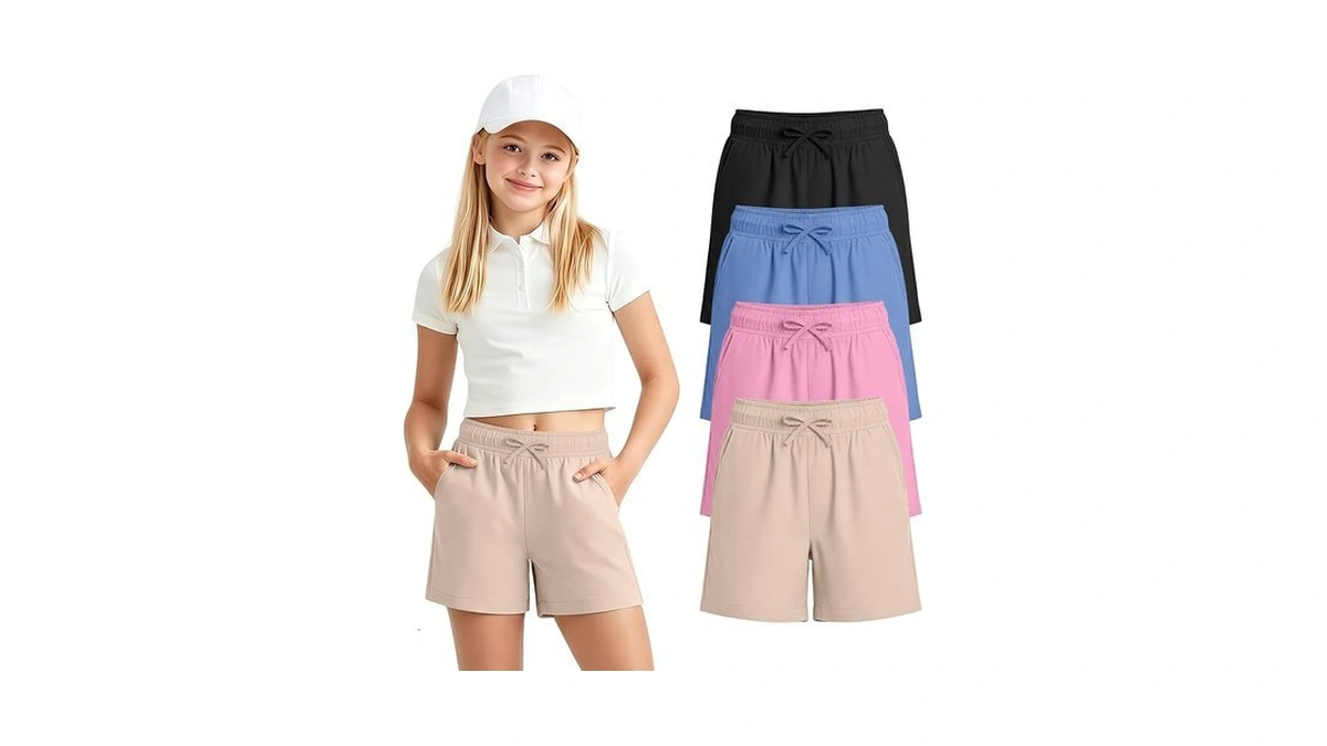 Yooaurvox 4 Pack Shorts For Girls 5-14years