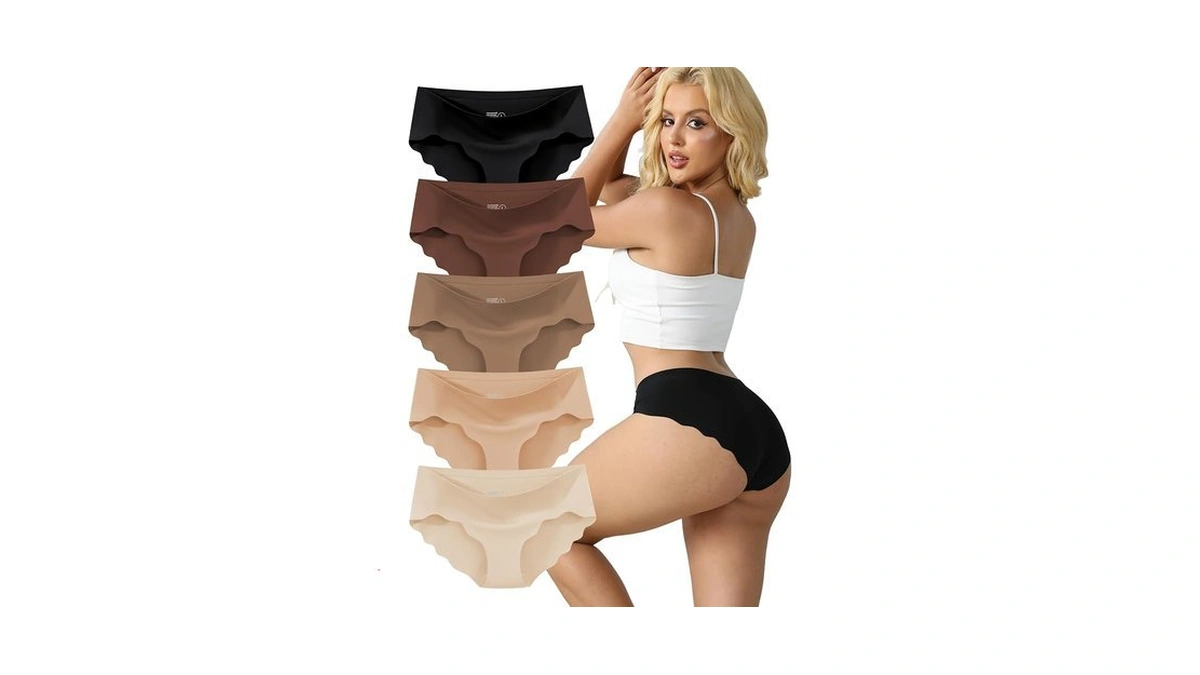 Mcowod Seamless Underwear For Women Low Rise Hipster Wave Edge