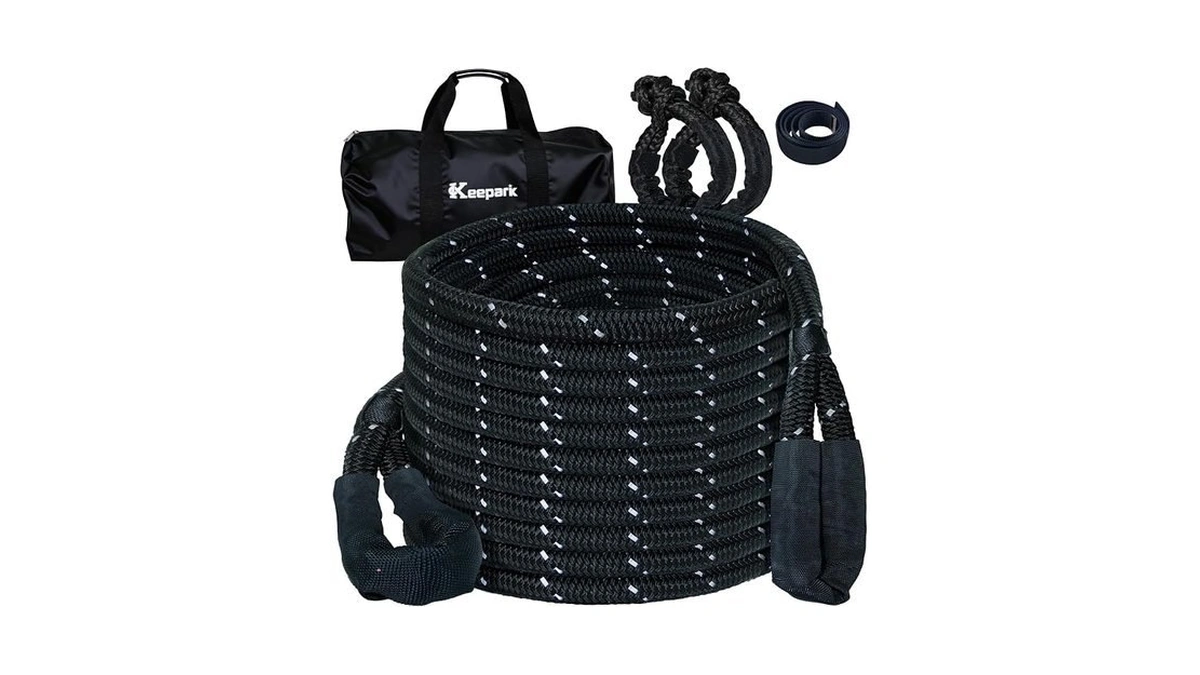 Kinetic Recovery Tow Rope Kit - 35% Stretch, 5/8inch X