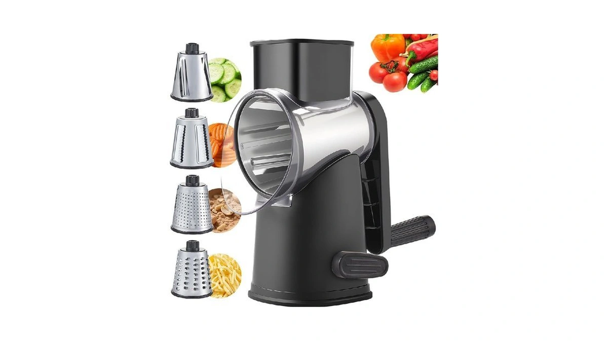 Weltonhm 4 In 1 Large Rotary Cheese Grater Hand Crank