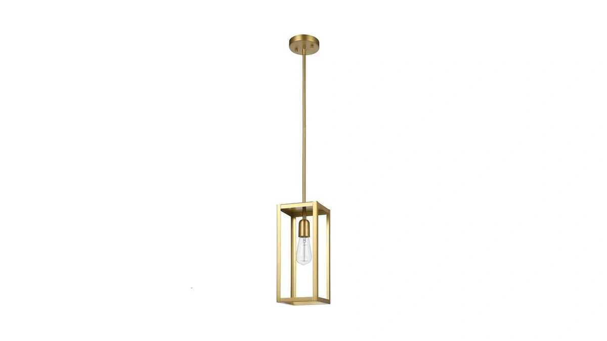 Globe-electric 67000151 1-light Pendant Light Fixture, Matte Brass, Dining Room