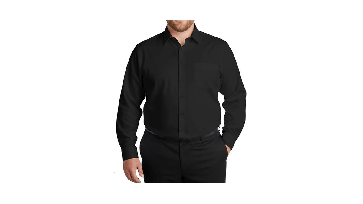 Mens Dress Shirts Long Sleeve Collared Stretc...