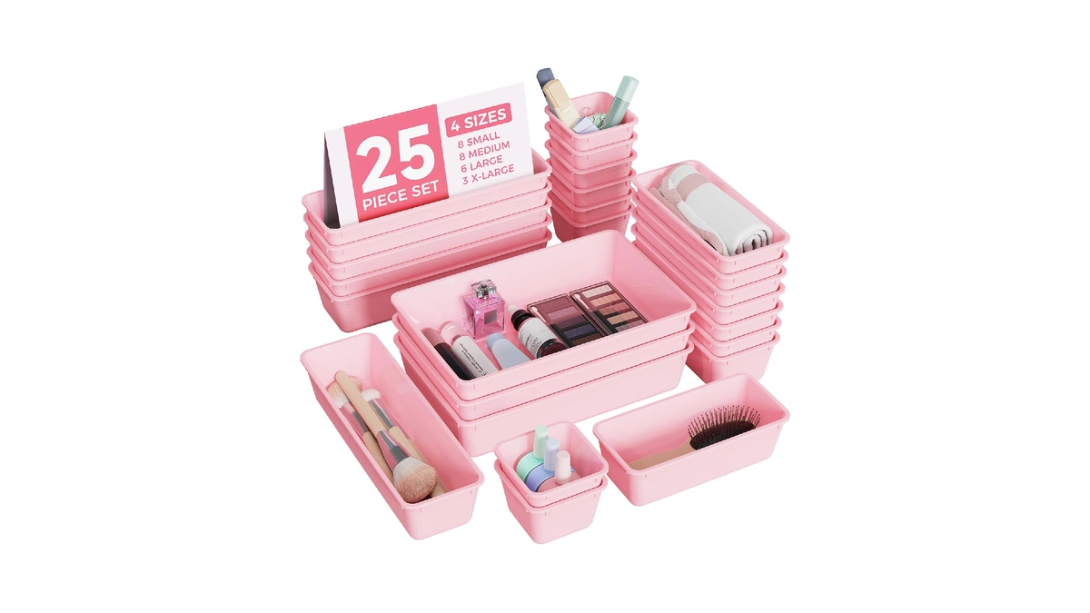 Amazon : Biuleon 25 Pcs Plastic Drawer Organizers