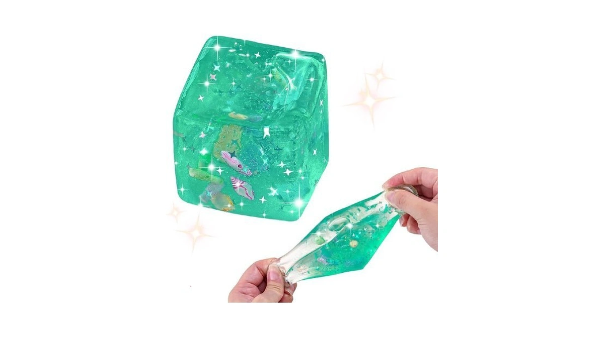 Anboor Stress Balls Cube, Stress Ice Cube Fidget Toy With