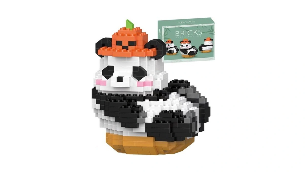 Wulobooi Mini Building Blocks Animal Sets-pumpkin Panda,party Favors-cute Panda Toys