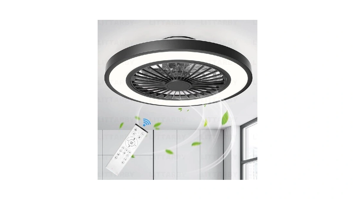 Ceiling Fans With Lights And Remote, 22 Inch Enclosed Bladeless