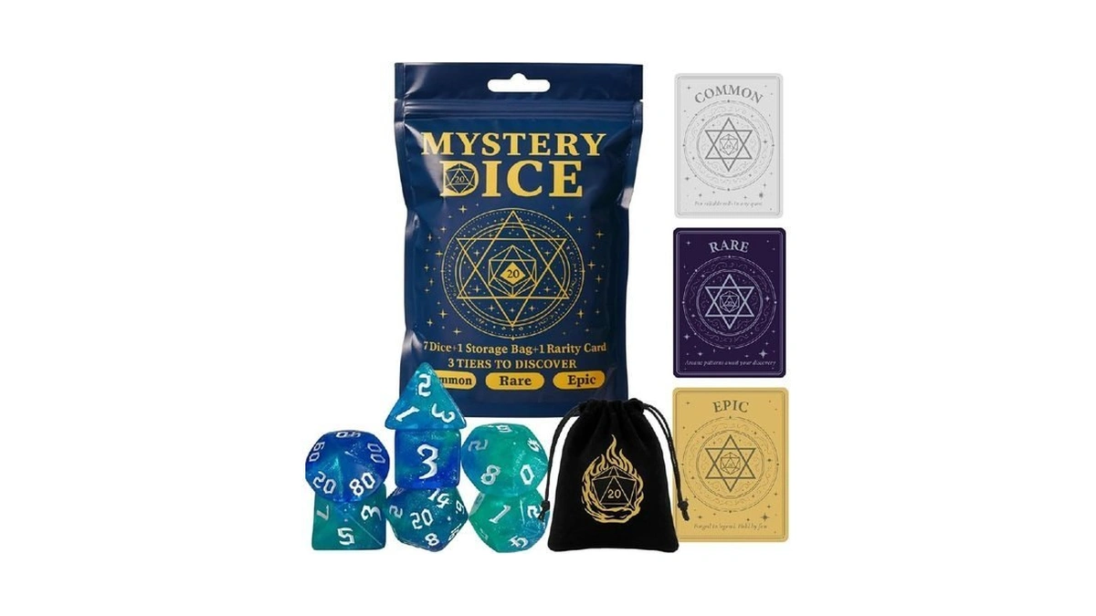 Mystery Dice Set Of 7 Polyhedral Dice, Dnd Dice Set