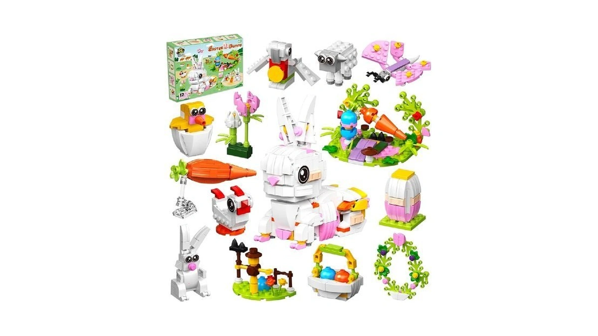 Baoxue Easter Basket Stuffers, 12 In 1 Easter Bunny Animal