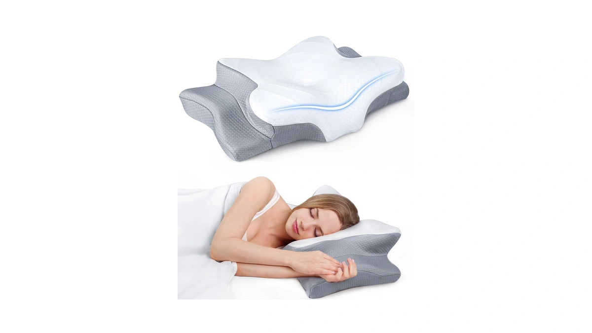 Ultra Pain Relief Cooling Pillow For Neck Support, Adjustable Cervical