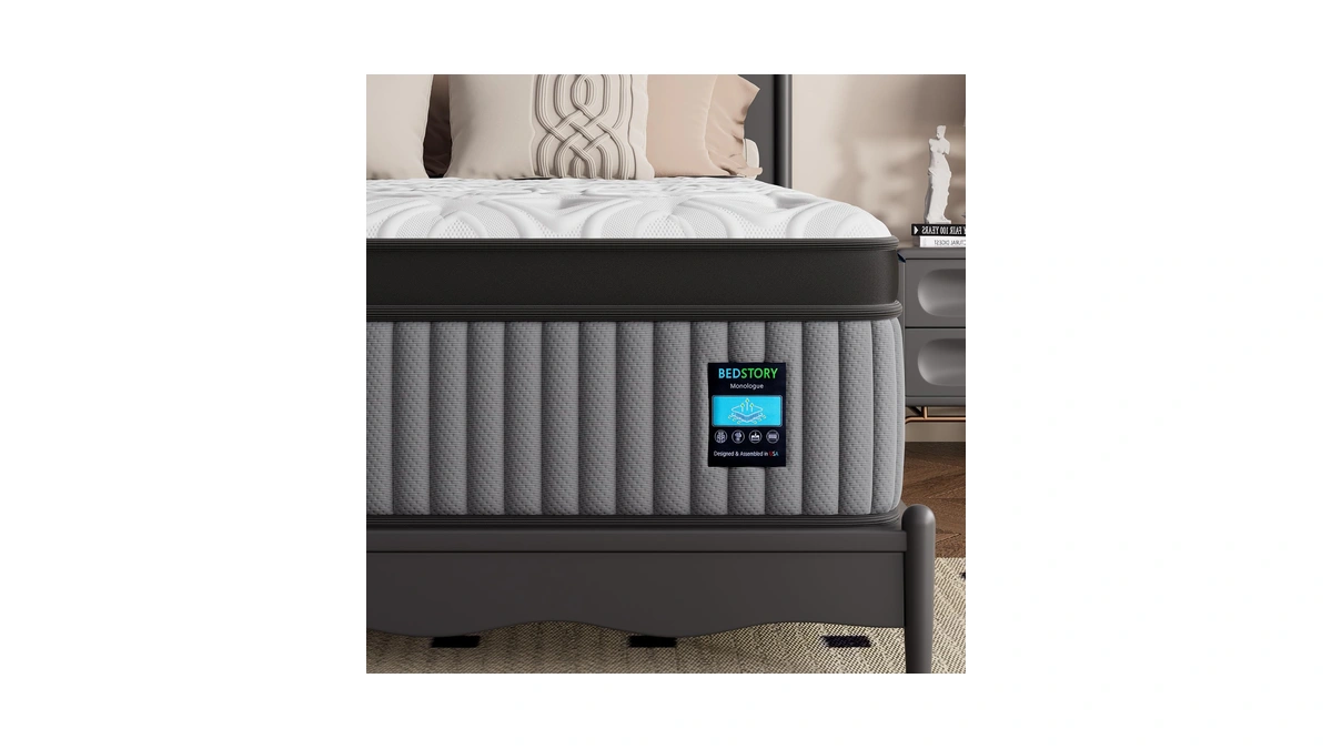 Bedstory Medium Firm Queen Mattress 14 Inch, Deep Sleep Hybrid