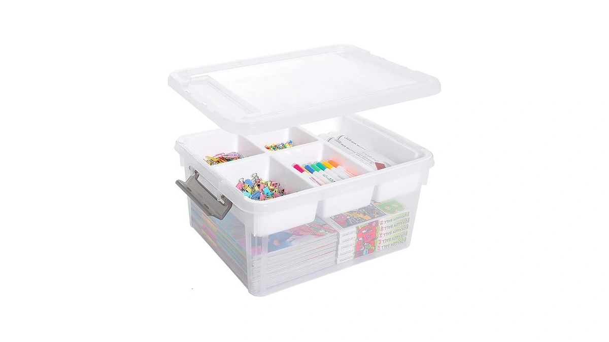 Citylife 17qt Clear Craft Organizers And Storage Box With Removable