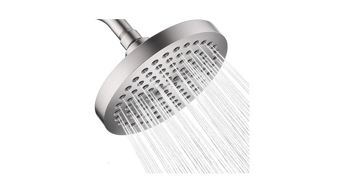 Bright Showers High Pressure Shower Head, 6 Inch High Flow