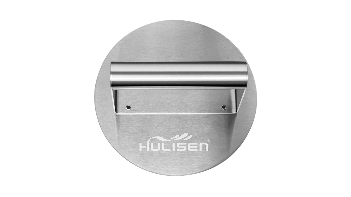 Hulisen Stainless Steel Burger Press, 6.2 Inch Round Burger Smasher,