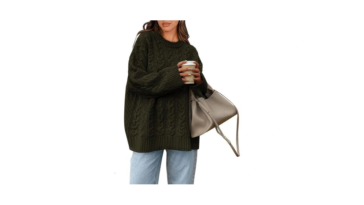 Okiwam Oversized Cable Knit Sweaters