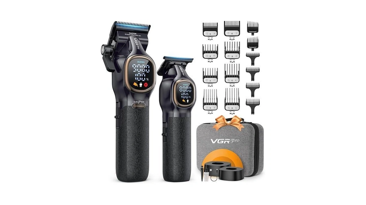 Vgrpro Professional Hair Clippers For Men, Cordless Clipper And Trimmer