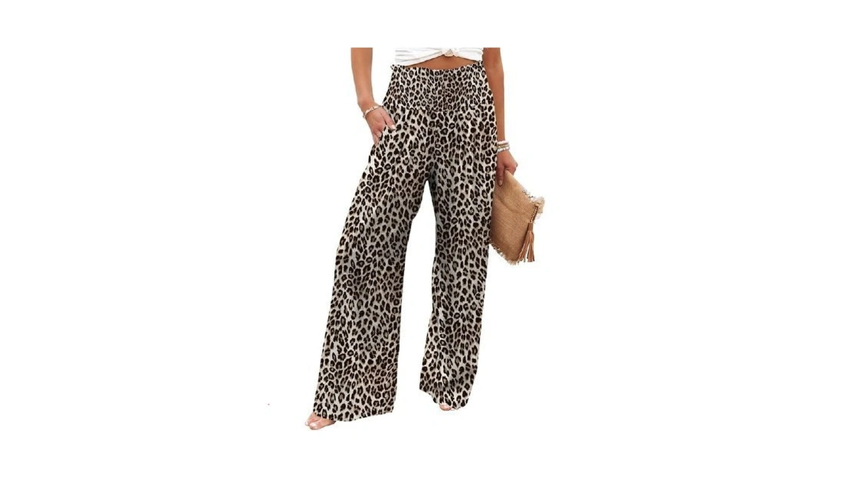 Gemlon Womens Pants High Waisted Palazzo Pants Wide Leg Long