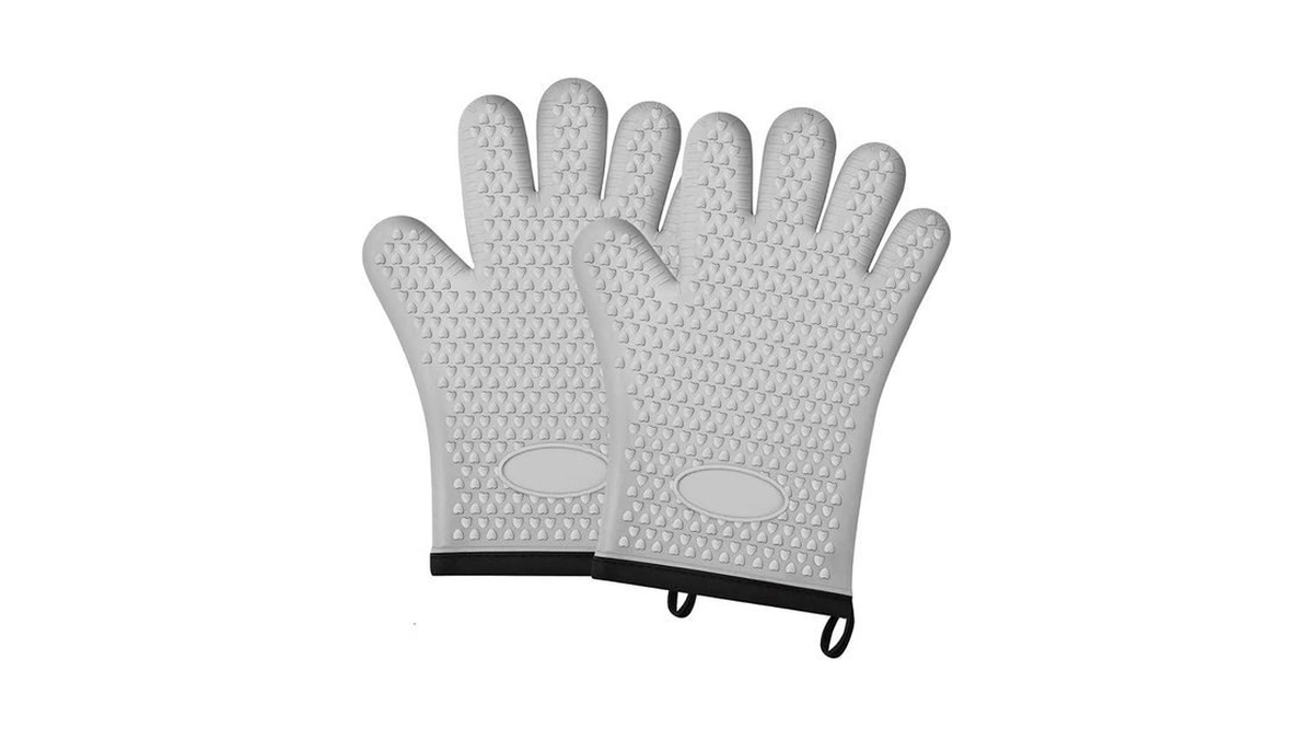 Sztcecdm 2pack Silicone Oven Gloves With Fingers - Heat Resistant,