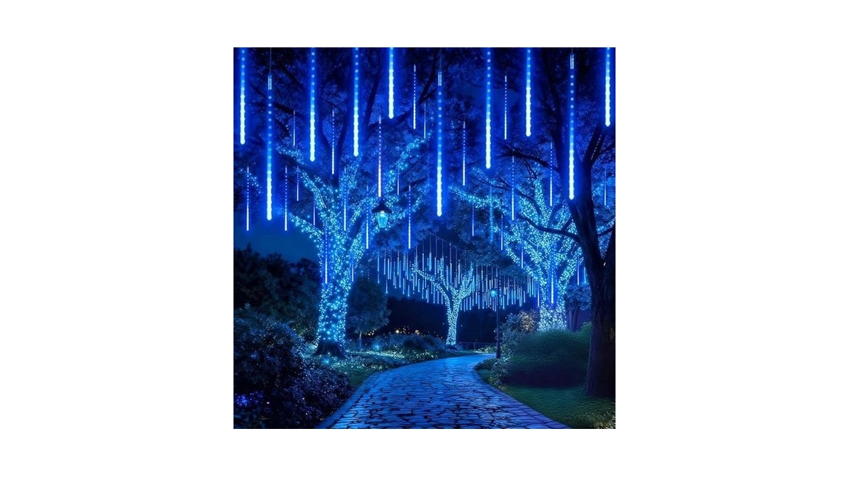 Eeieer Meteor Shower Lights, 11.8 Inches 10 Tubes 240 Led
