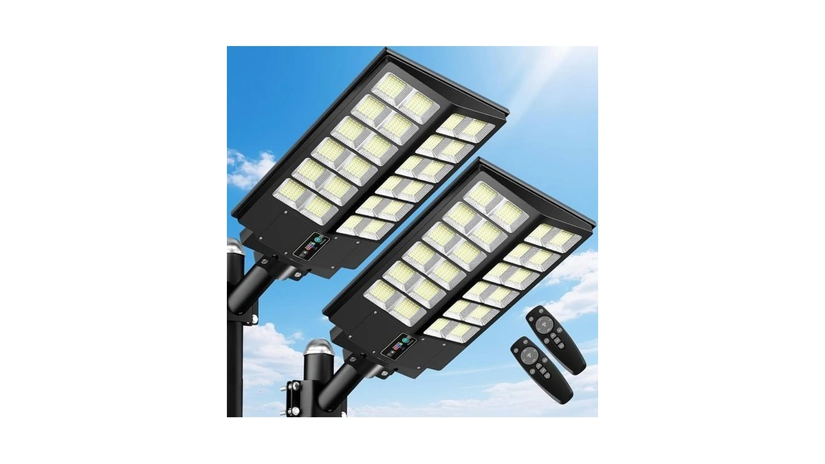 Jwt 2 Pack 30" Large Solar Street Light, 9000w Solar