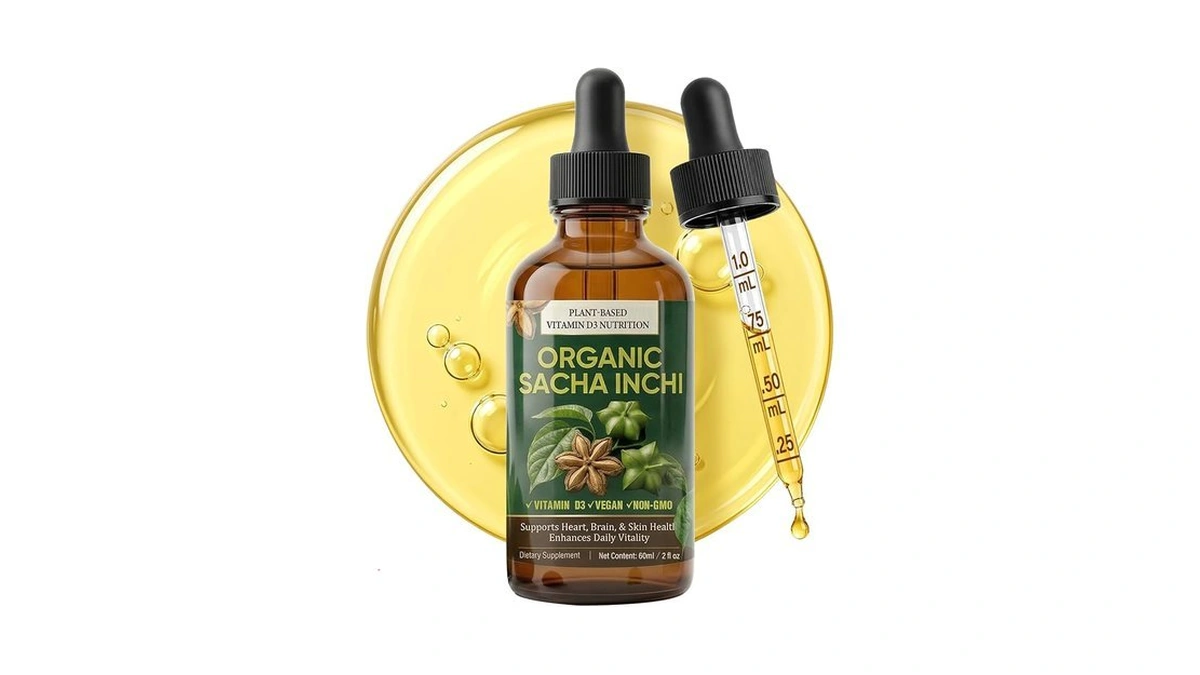 Sacha Inchi Oil Drops, Organic Sacha Inchi Oil Rich In