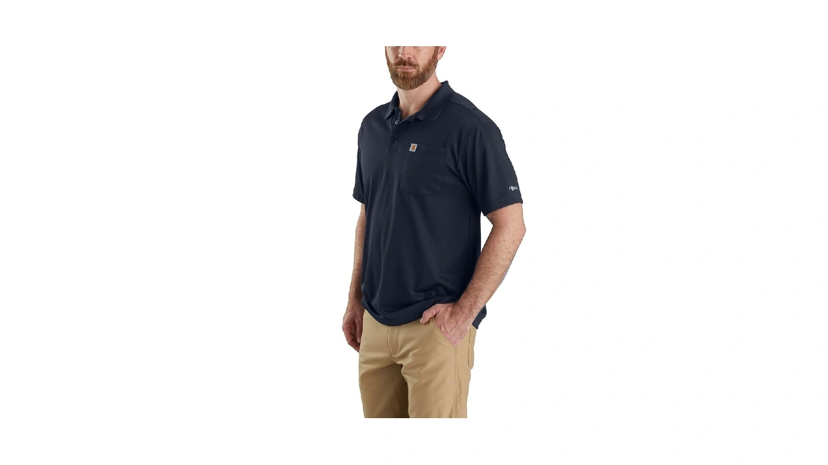 Carhartt Men's Force Relaxed Fit Lightweight Short-sleeve Pocket Polo, Navy,