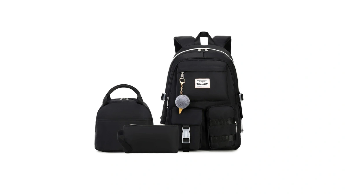 Amazon : Jaygulf Girls School Backpack Set Casual